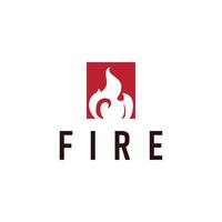 symbol burning fire design with simple vector
