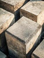 Blocks Arranged In A Geometric Pattern photo