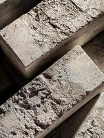 Rough Textured Concrete Blocks Arranged Abstractly photo
