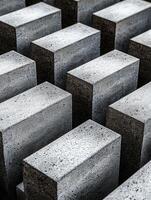 Grey Concrete Blocks Abstract Geometric Pattern photo