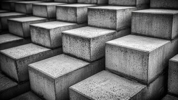 Concrete Blocks Forming Ascending Steps Pattern photo