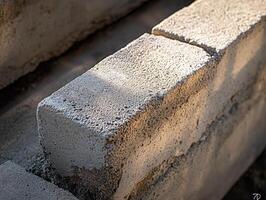 Concrete Blocks Forming a Wall Under Sunlight photo