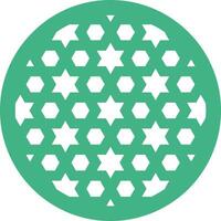Round frame with arabic lattice pattern, Cnc router template. Window grill porthole. Geometric ornament, circular panel. Bbackground for laser cutting vector