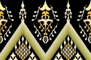 ethnic oriental pattern traditional.Aztec style,abstract on black background vector