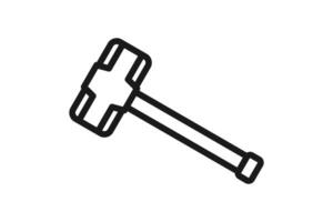 sledgehammer icon line design vector