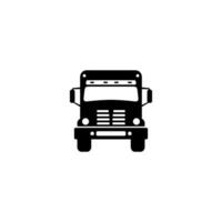 school bus silhouette view from front vector