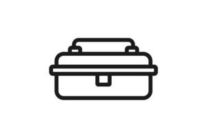 tool box line icon design vector