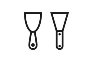 screper tool icon line design vector