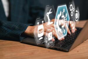 Explore the future of business with robotic process automation, enhancing efficiency through digital technology and innovation. photo