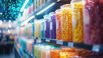 A closeup of colorful product displays in the factory arranged thoughtfully to reflect seasonal trends and customer feedback indicating a responsiveness to market changes photo