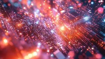 An assembly line densely packed with IoT sensors wires and screens each blinking and capturing data emphasizing the flow of information that drives modern manufacturing processes photo