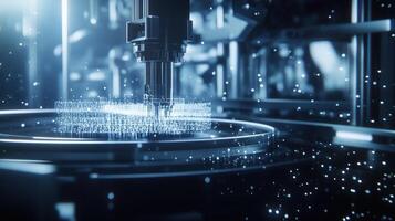 A precision robotic arm equipped with advanced sensors meticulously placing components onto a conveyor belt illustrating automations role in enhancing supply chain efficiency photo