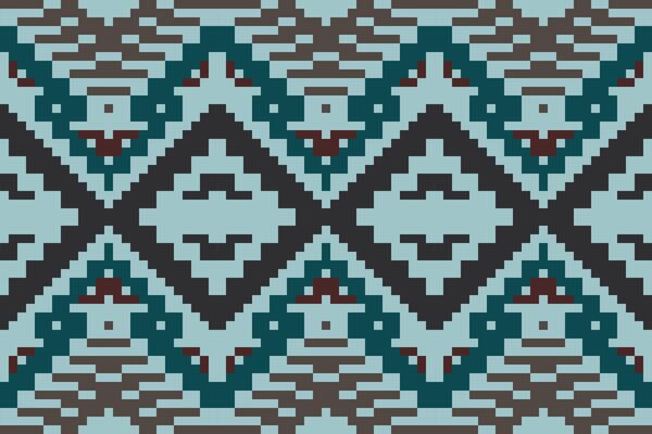 Cross Stitch Pattern Islamic Art Geometric Patternfolk Embroidery, Aztec Geometric Ornament Print. Design for Carpet, Wallpaper, Clothing, Wrapping, Fabric