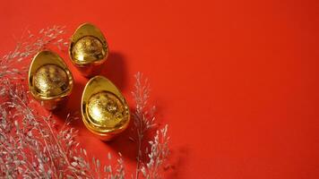 Lump of Gold Ingots with Copy Space Area photo