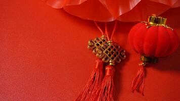 Chinese New Year Decoration with Empty Space photo