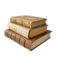 OLD three some books isolated on transparent background png