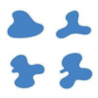 Fluid Motion Creativity Abstract Blue Shapes on White Background vector