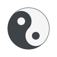 This minimalist illustration depicts the classic Yin Yang symbol, representing the balance of opposing forces in the universe vector