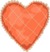 Valentine's day greeting card with heart. Cute heart illustration. vector