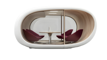 Desk with Chair and High-Performance Computer Setup png