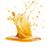 Dripping Honey Splash with a Transparent Background png
