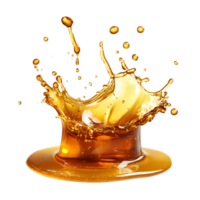 Honey Splash Effect on a Transparent Canvas png