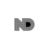 Alphabet Letters Initials Monogram Logo ND DN vector