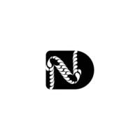 ND DN Logo with a Modern and Abstract Touch vector