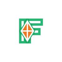 Clean and Creative IF FI Diamond Initials Monogram Logo Design vector