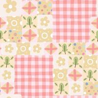Seamless pattern of abstract patchwork vector