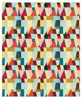 Colorful abstract geometric triangle pattern with pastel tones on a grid layout. vector