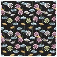 A decorative floral motif in vivid colors arranged on a black backdrop, emphasizing the elegance of the floral elements. vector