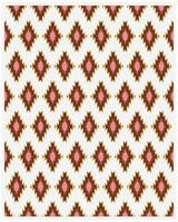 Geometric pattern with repeating brown and red diamond shapes surrounded by Greek key borders. vector
