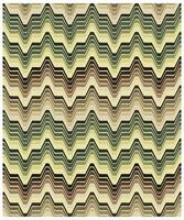 Abstract square print, zigzag pattern with varying shades of greens and browns. vector