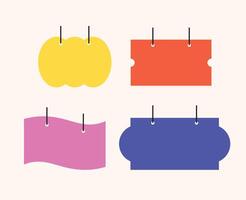 Icon element hang tag unique design vector