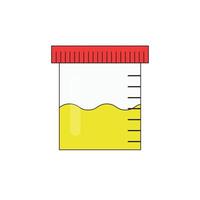 Illustration urine container unique design vector
