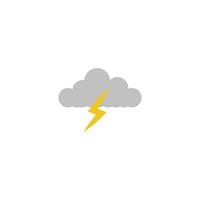 A lightning bolt and cloud icon on a white background vector