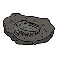 hand drawn doodle style cartoon ancient fossil drawing video