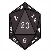 Retro Tattoo Style natural 20 D20 dice roll creative art video