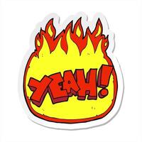 sticker of a yeah cartoon shout creative drawing video