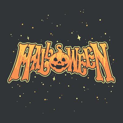spooky halloween typography design
