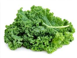 Fresh Green Kale Leaves A Vibrant Bunch of Healthy Kale for a Nutritious Diet photo