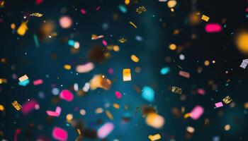 Vibrant Celebration Confetti Burst A Stunning Display of Festive Colors photo