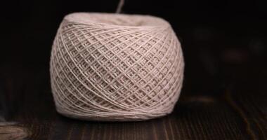 a skein of thread for knitting and sewing objects photo