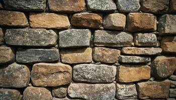 rich textures of a rustic stone wall photo