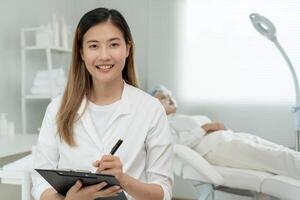 Program, Beauty Clinic, VIP Clients customer receive spa and beauty, Spa and Beauty, White Room with Bed and Chair, Skin Care, Style, Health, Beauty, Beautician photo