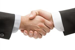 Successful handshake between colleagues symbolizing teamwork and collaboration photo