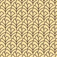 Elegant Seamless Pattern with Abstract Leaf Motif in Earthy Tones vector