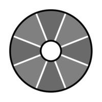 compact disk icon. office material icon. lineal color vector
