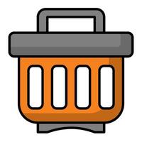 Garbage icon. office material icon. lineal color vector